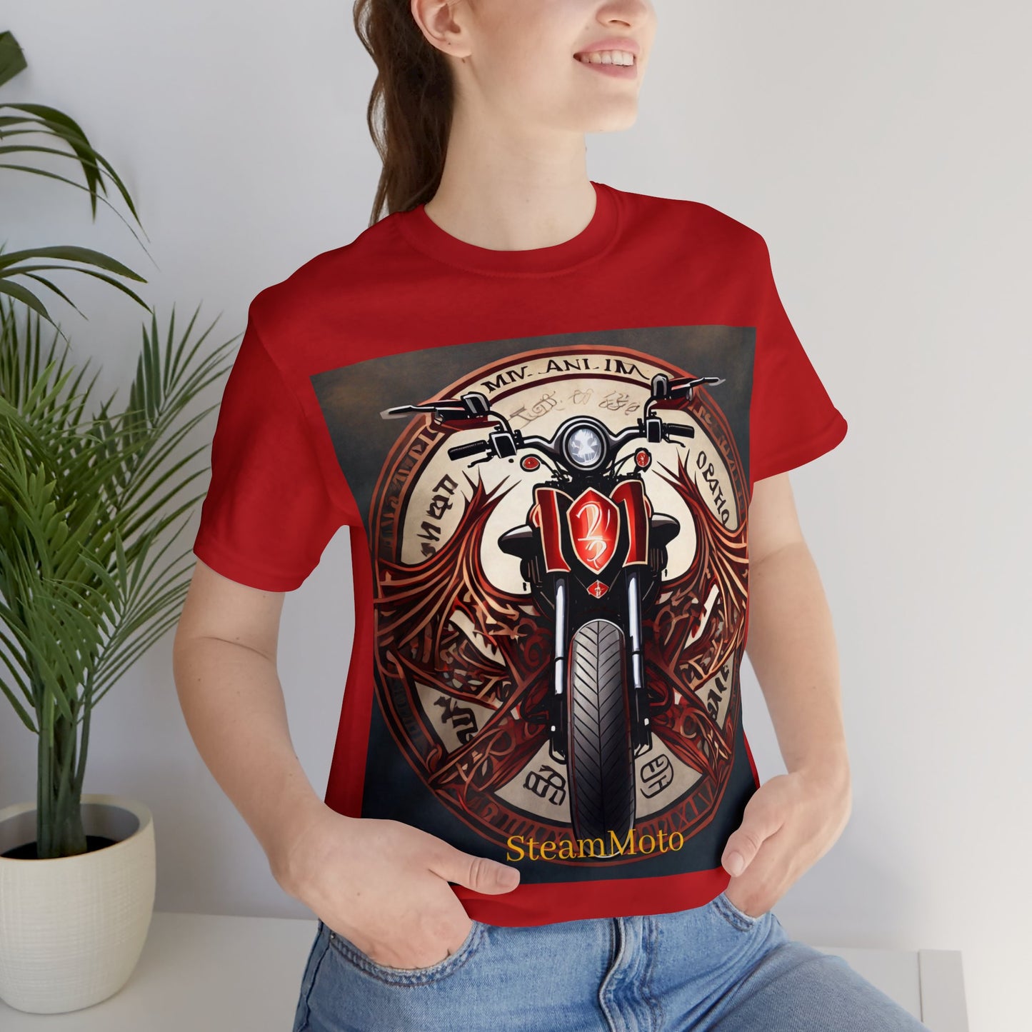 Unisex adult Jersey Short Sleeve Tee Breaking Free Steampunk Spiritual Meaning of Motorcycles tshirt