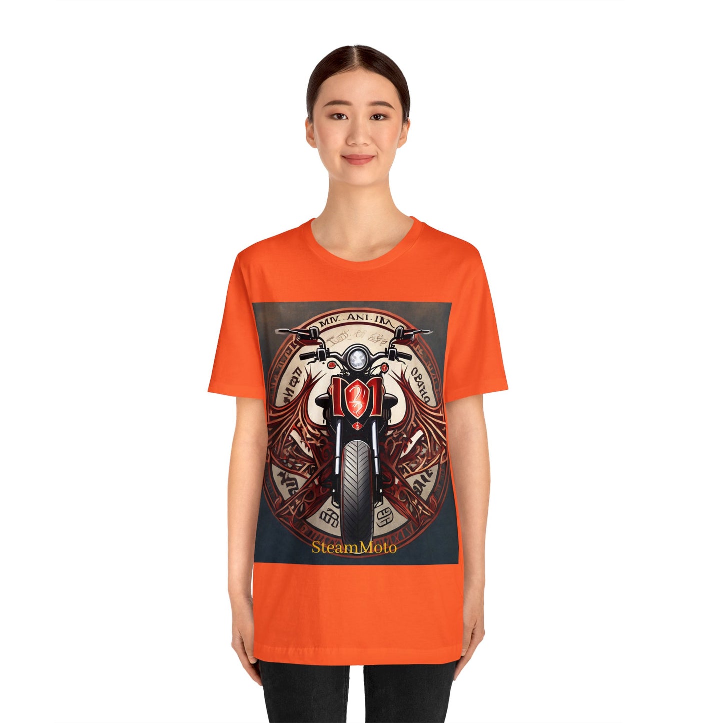 Unisex adult Jersey Short Sleeve Tee Breaking Free Steampunk Spiritual Meaning of Motorcycles tshirt