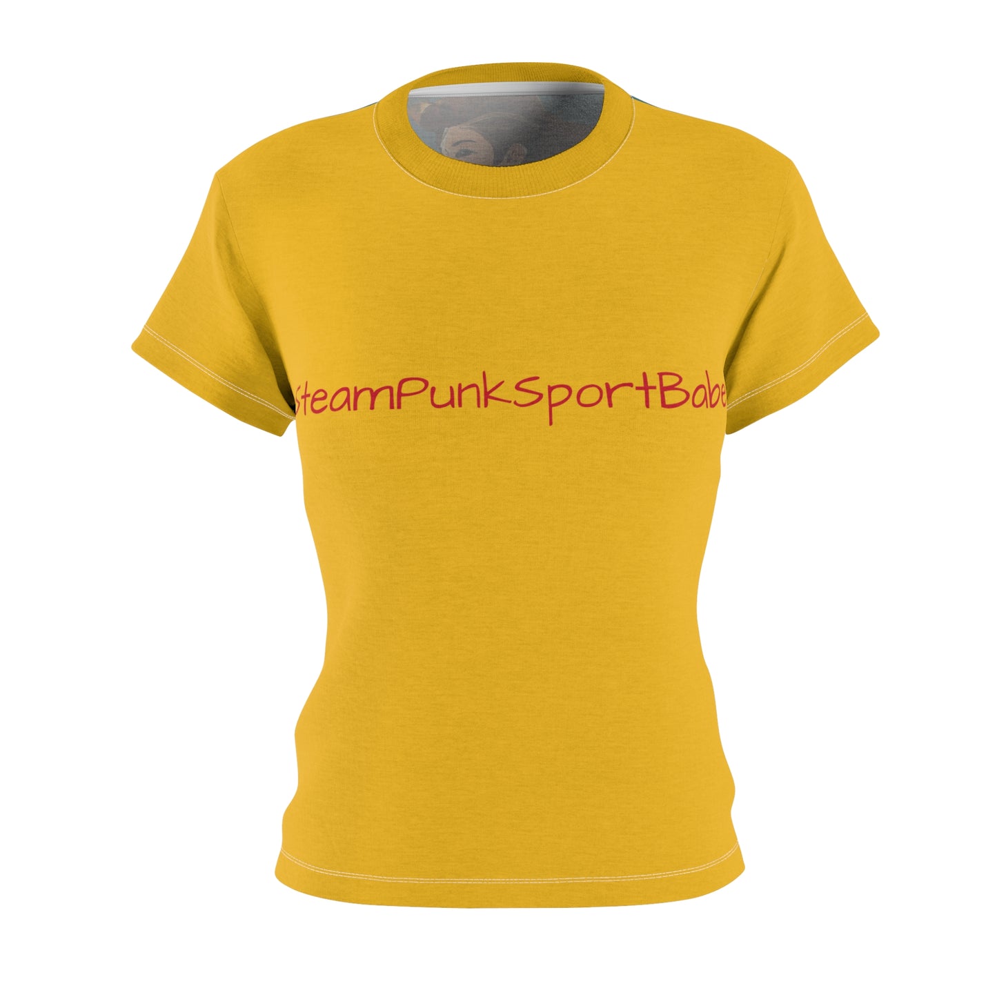 SteamPunk SportBabe Yellow Women's Cut & Sew Tee (AOP)