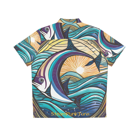 Steampunk Tuna Unisex Adult Hawaiian Shirt (AOP)