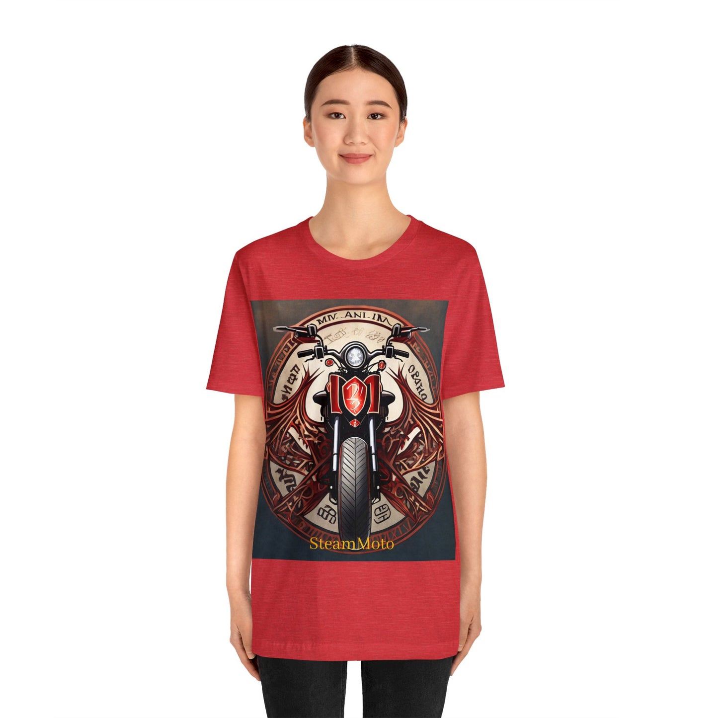 Unisex adult Jersey Short Sleeve Tee Breaking Free Steampunk Spiritual Meaning of Motorcycles tshirt