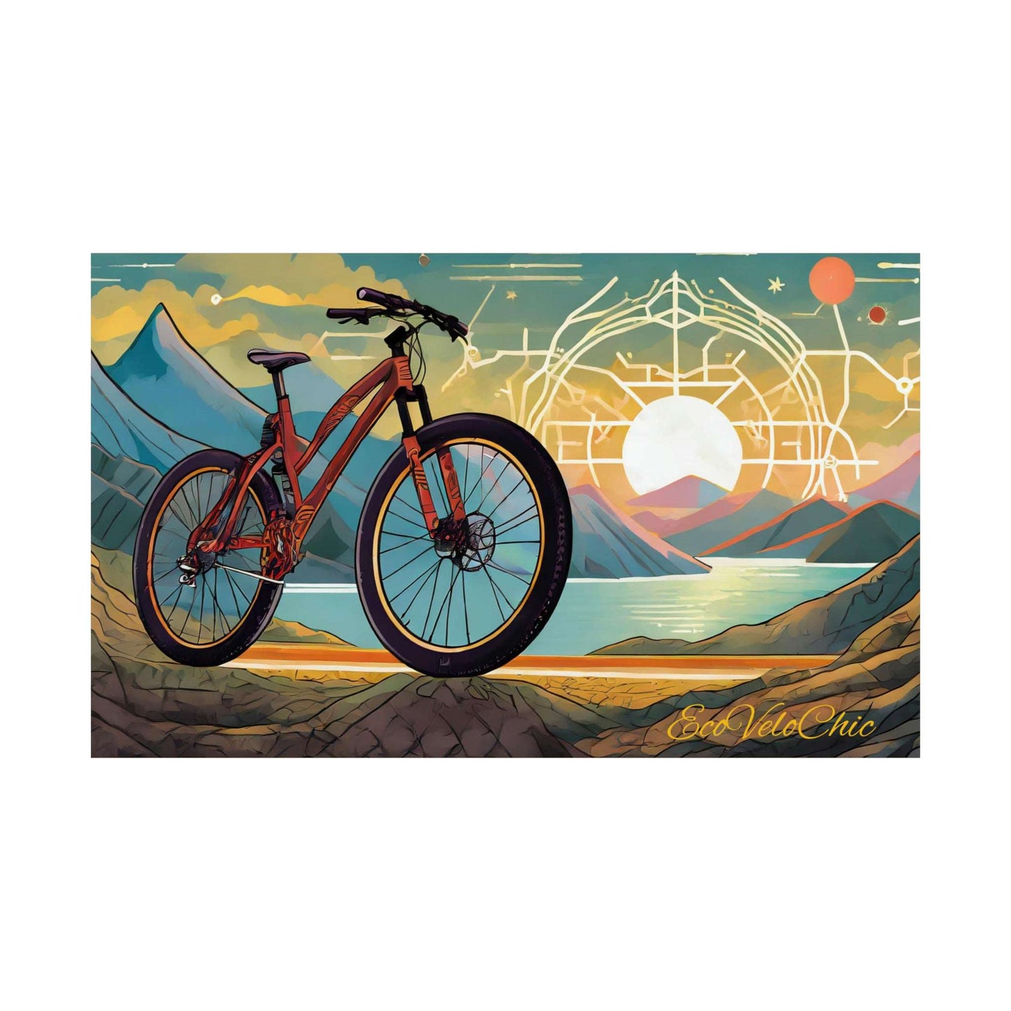 Matte Horizontal Posters Electric Bicycle