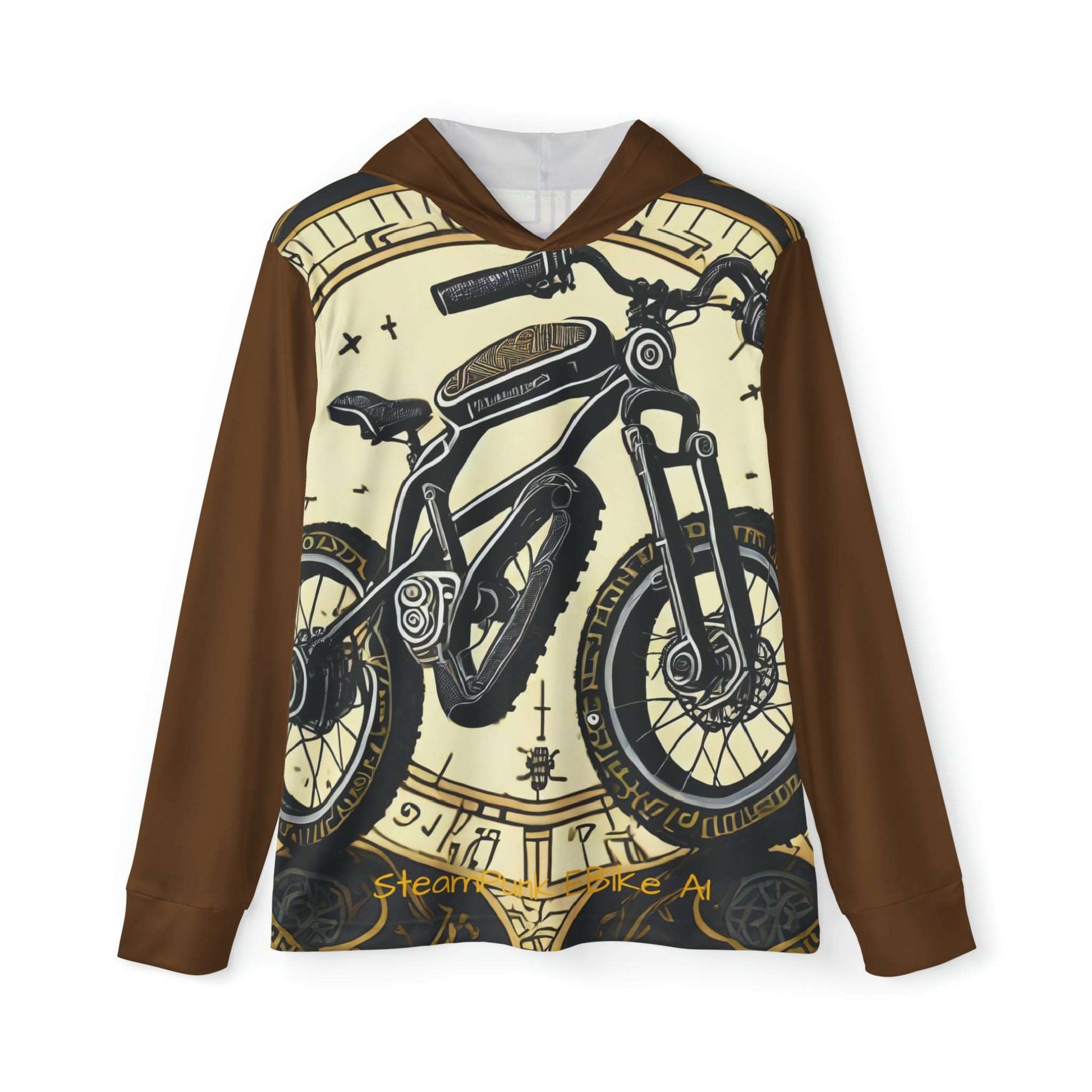 Men's Sports Warmup Hoodie SteamPunk EBike AI