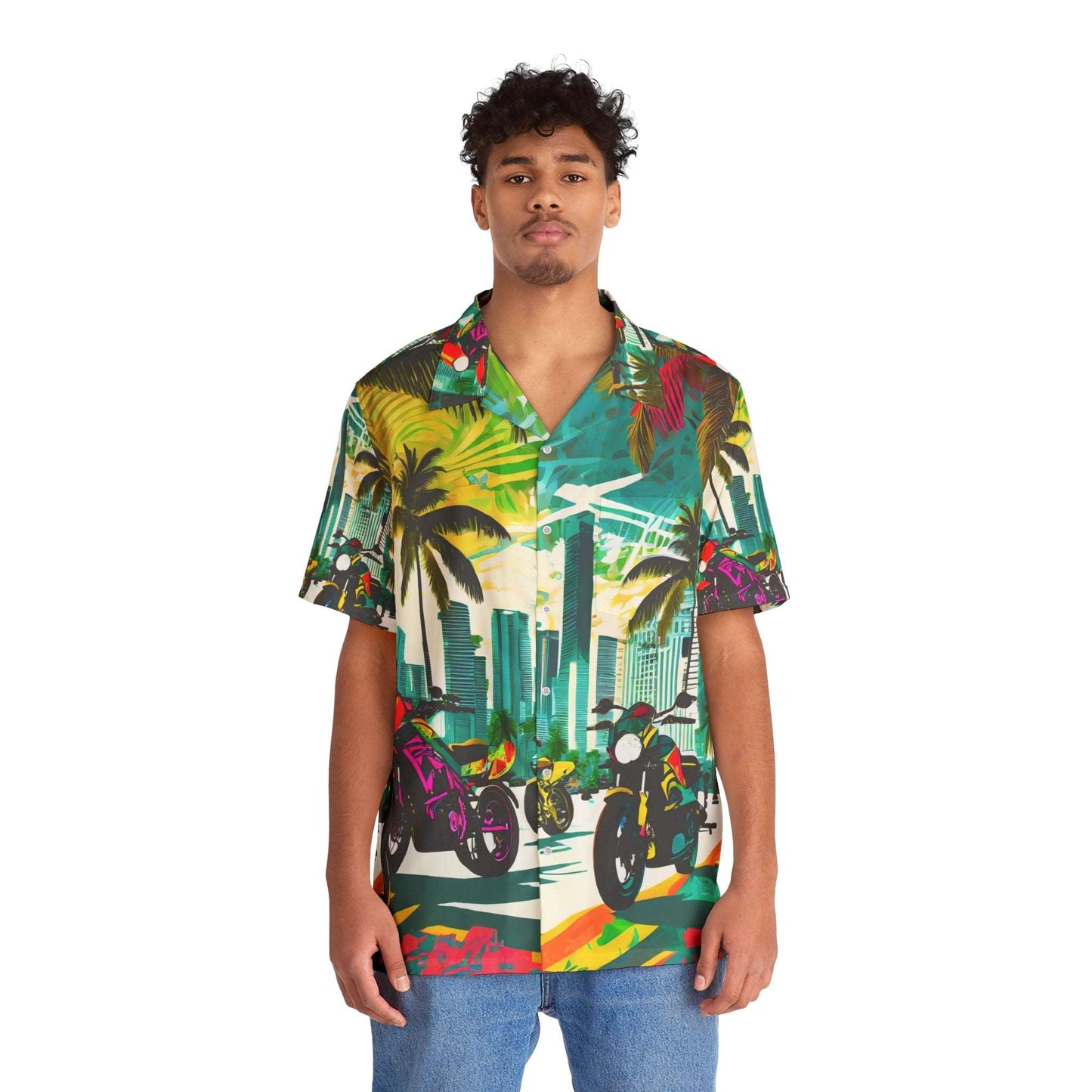 SteamPunk Moto Miami Unisex Adult Hawaiian Shirt (AOP)