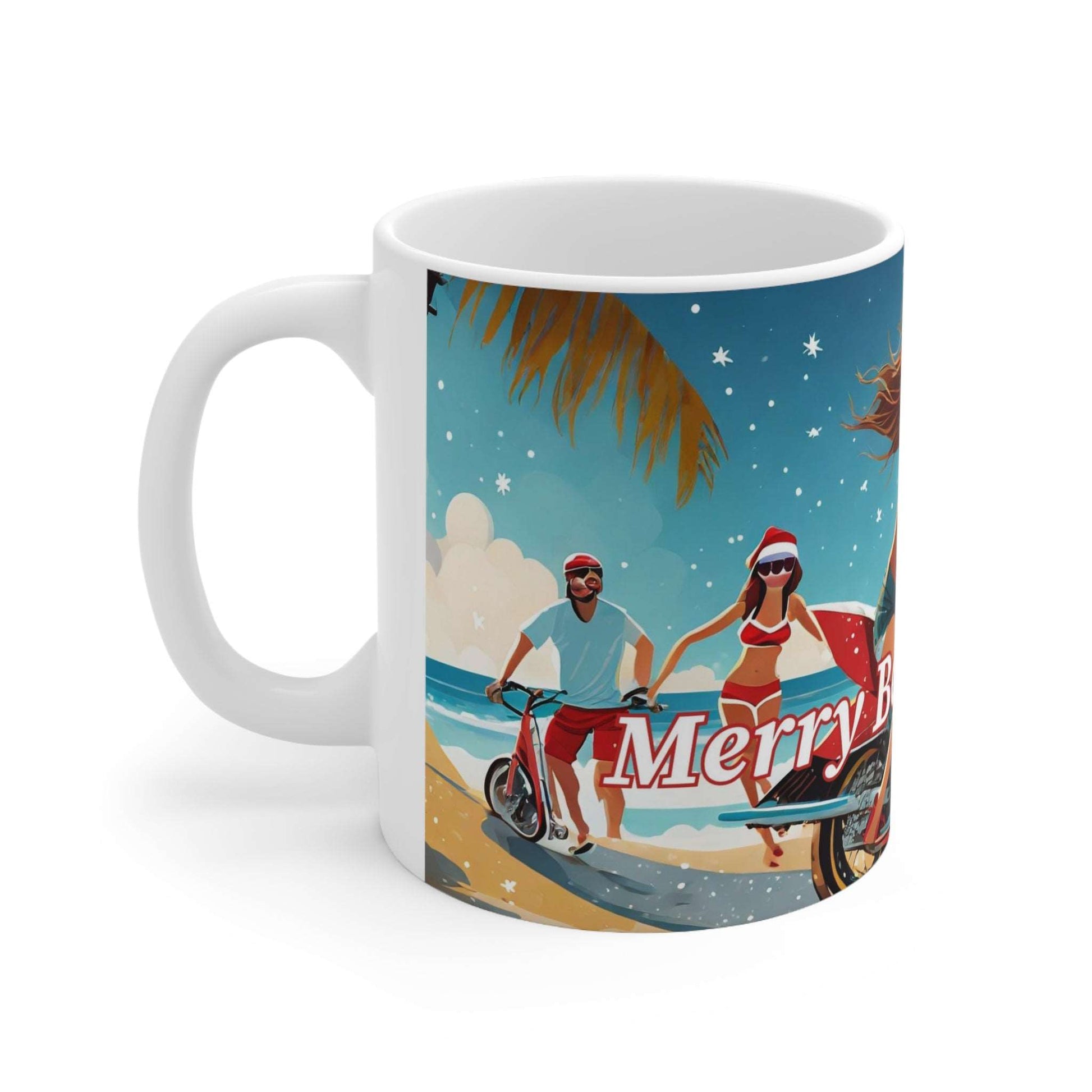 Merry Beach Mas  11oz Ceramic Coffee Mug