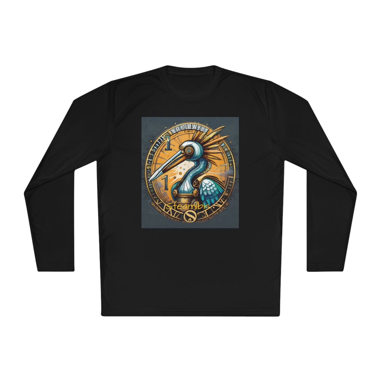 Unisex Adult Lightweight Long Sleeve Tee Steampunk Gematria Ibis Avian Vintage collection