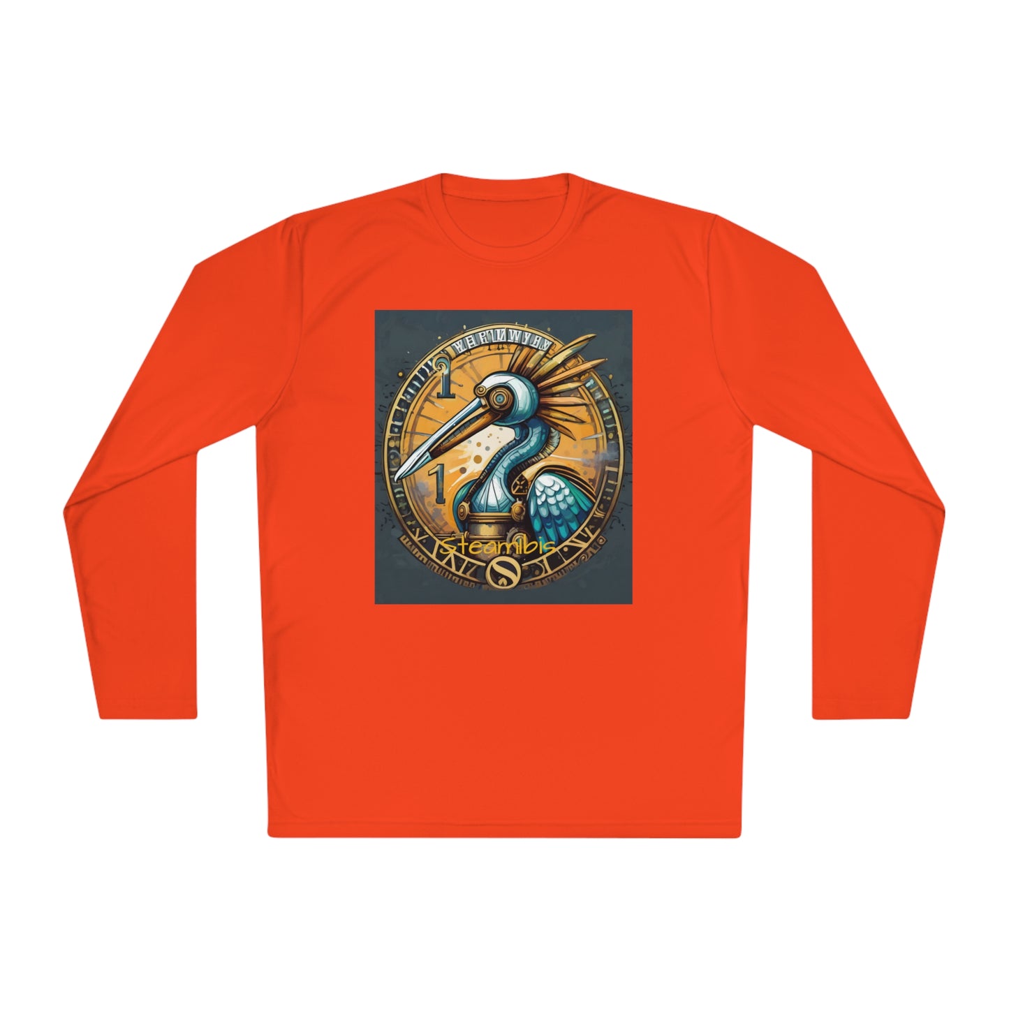 Unisex Adult Lightweight Long Sleeve Tee Steampunk Gematria Ibis Avian Vintage collection