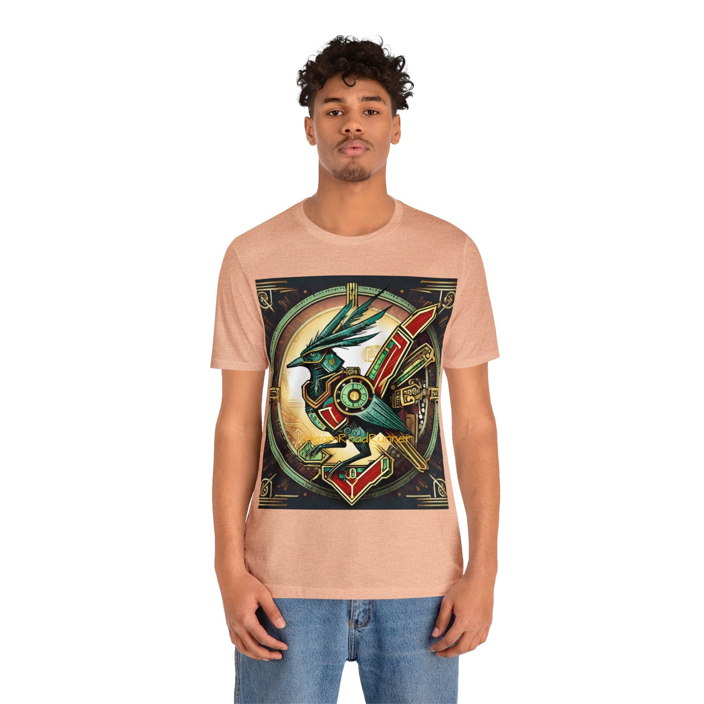 Unisex Adult Jersey Short Sleeve Tee Steam Punk Avian Road Runner t-shirt