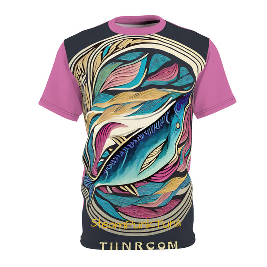 SteamPunk Tuna Pink Miami Unisex Cut & Sew Tee AOP t-shirt