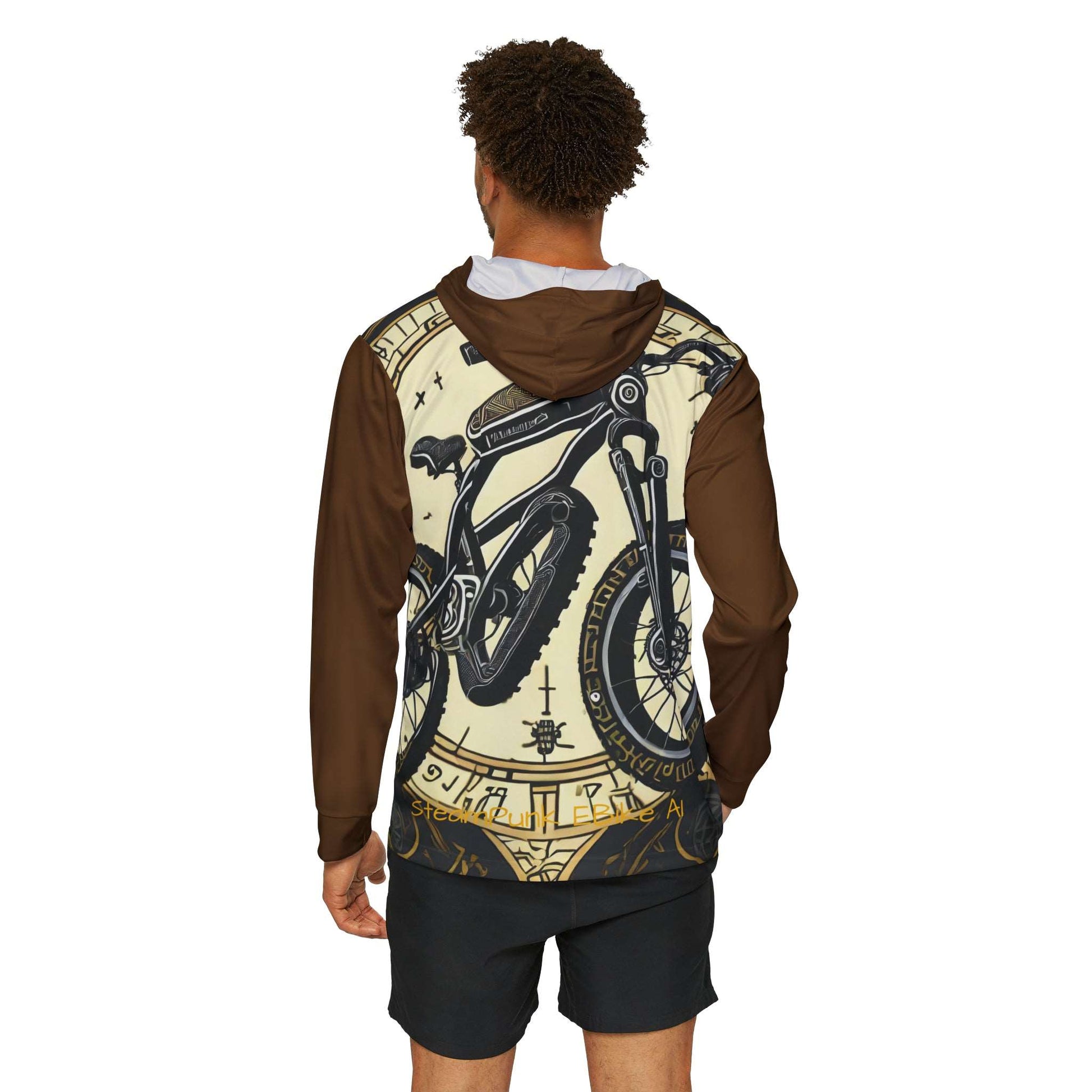 Men's Sports Warmup Hoodie SteamPunk EBike AI