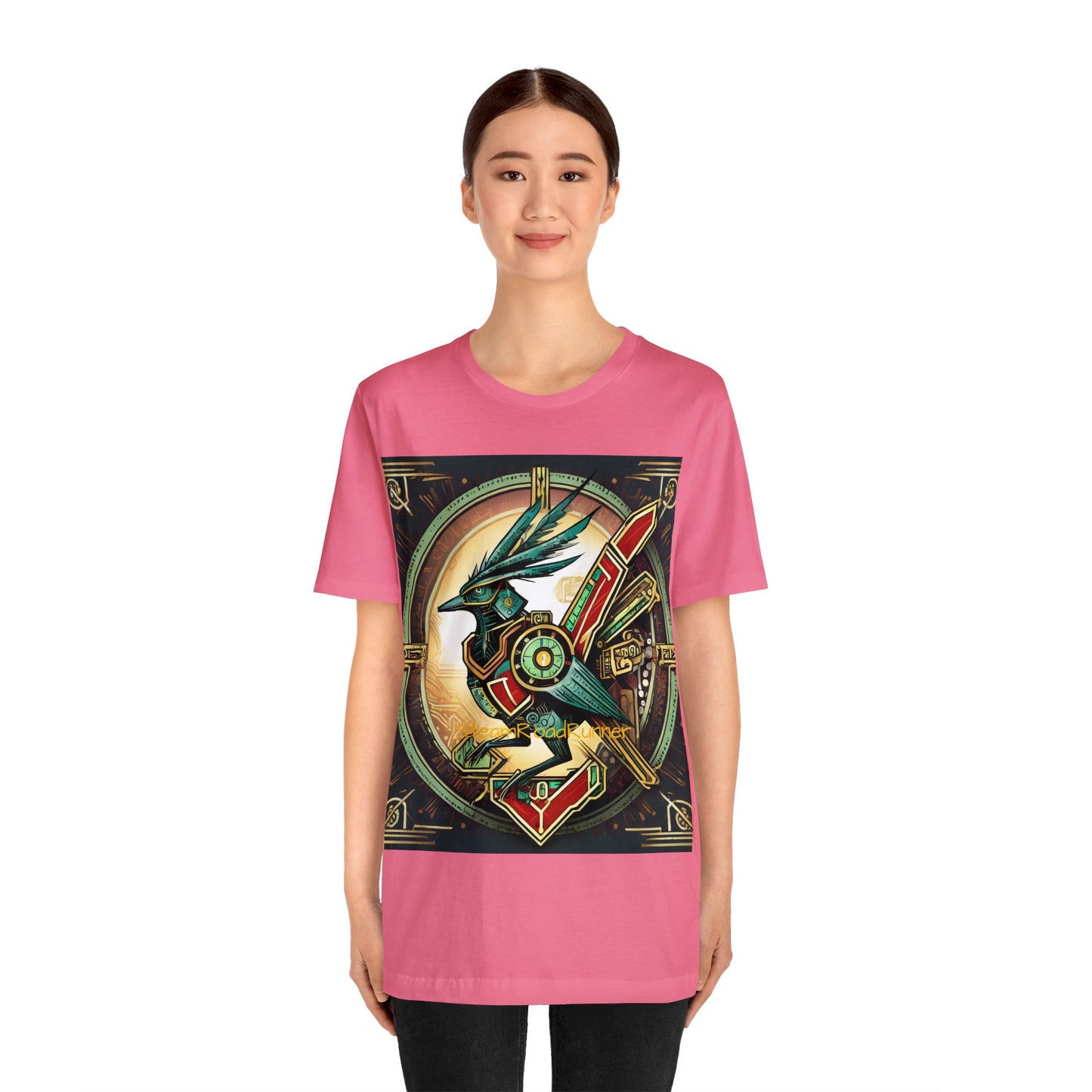 Unisex Adult Jersey Short Sleeve Tee Steam Punk Avian Road Runner t-shirt