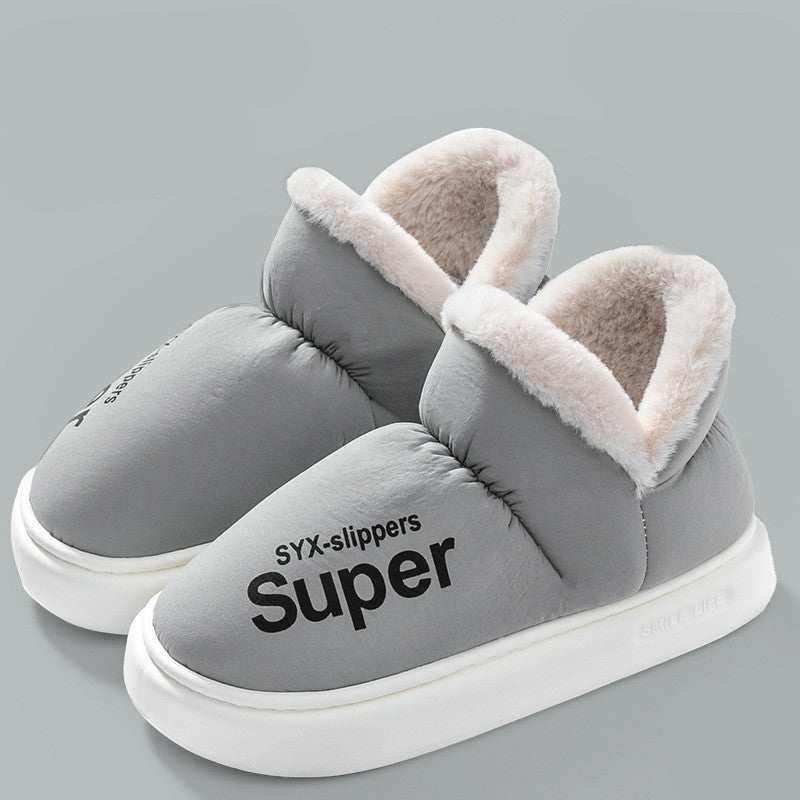 Women Winter Warm Thick-soled Platform Slippers Indoor And Outdoor Garden Walking Shoes
