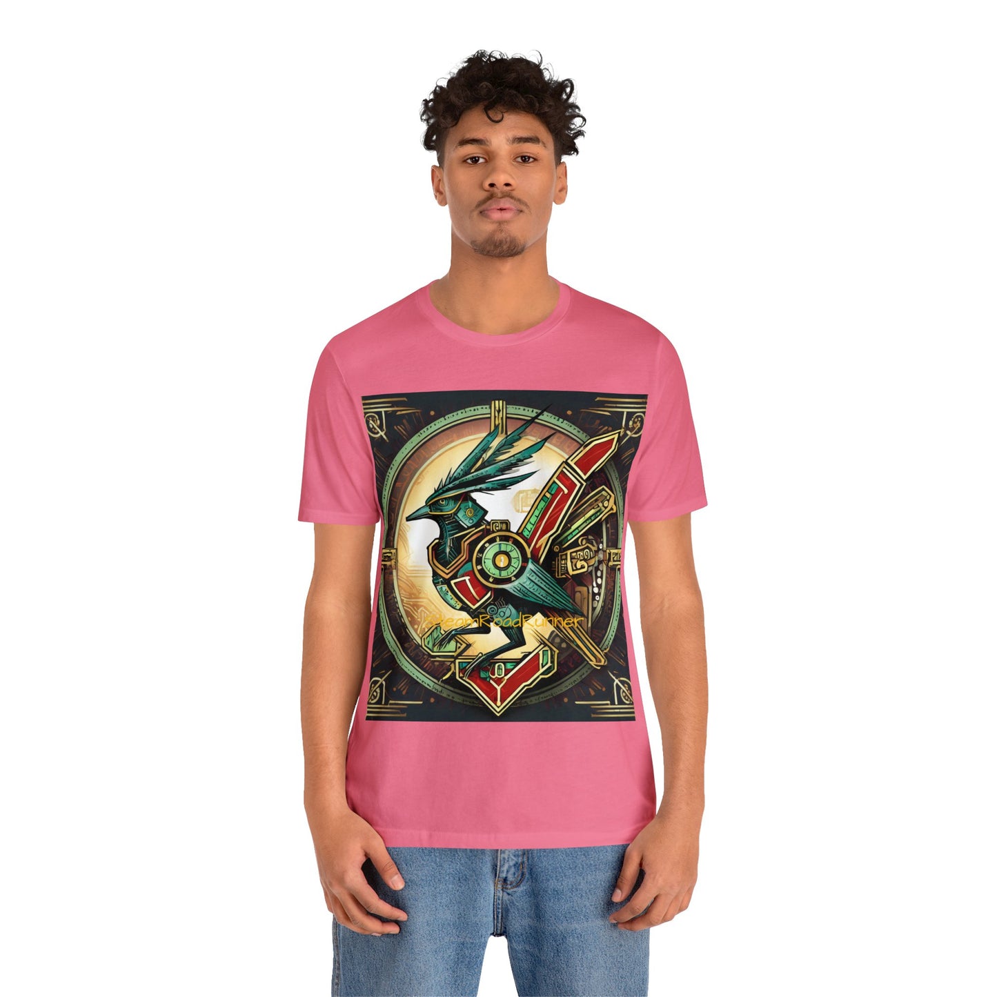 Unisex Adult Jersey Short Sleeve Tee Steam Punk Avian Road Runner t-shirt