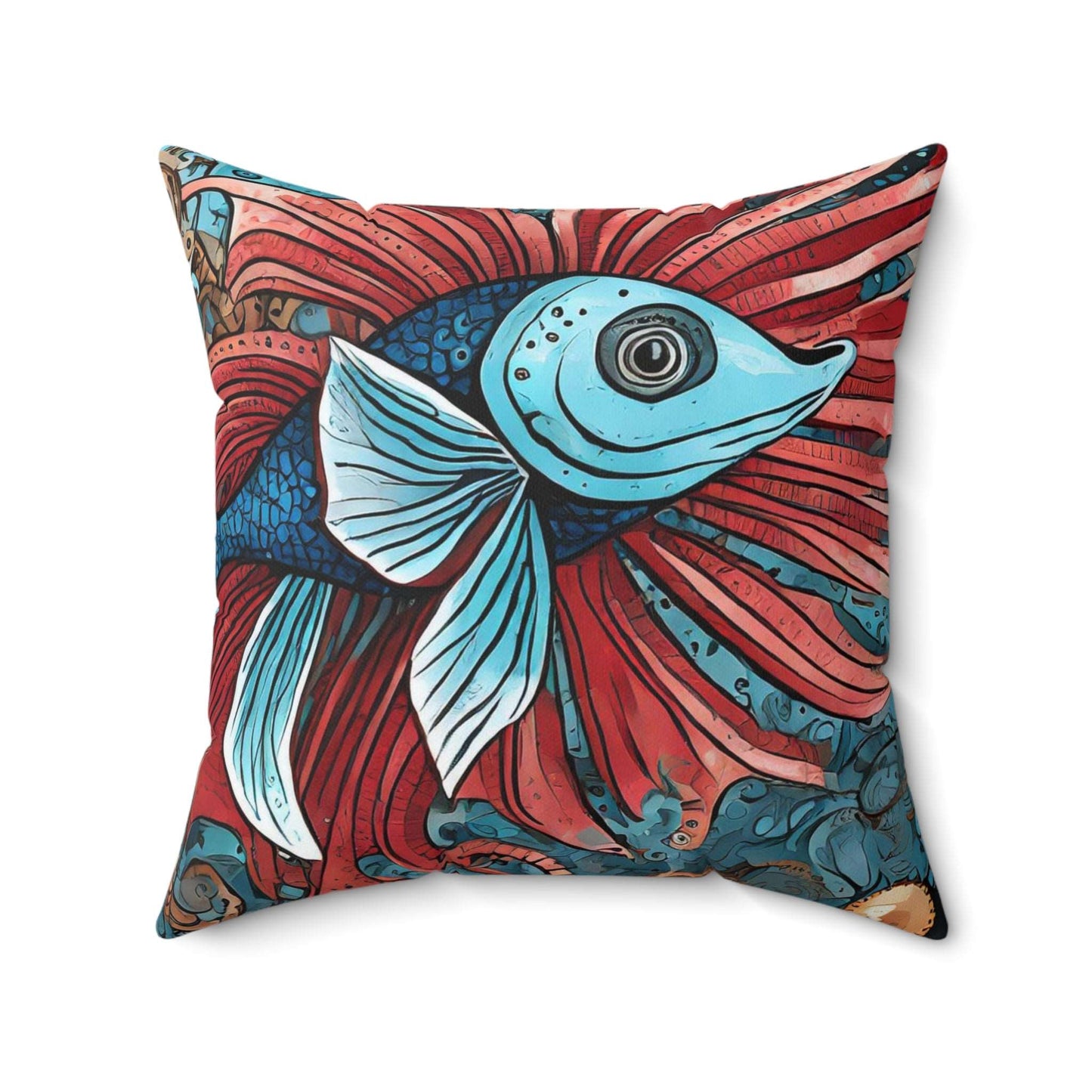 Spun Polyester Square Pillow Steampunk Friends