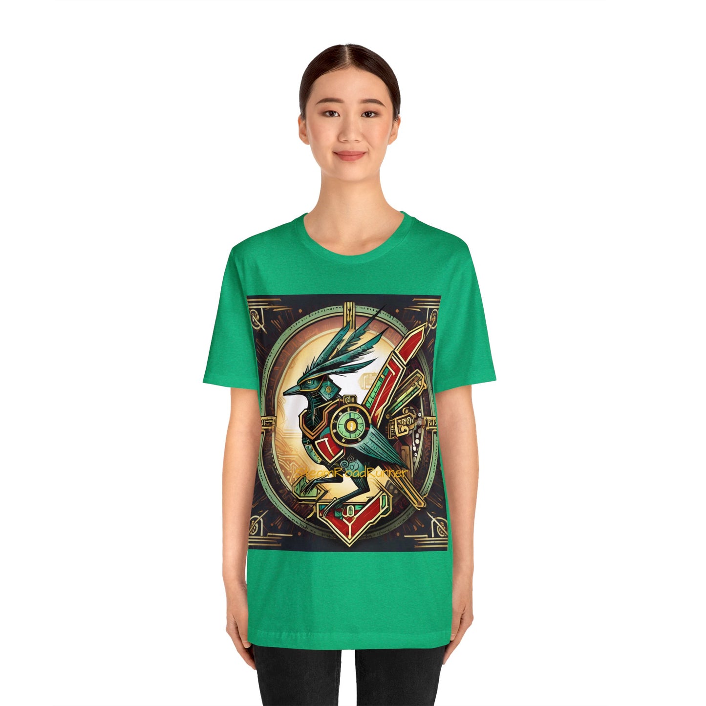 Unisex Adult Jersey Short Sleeve Tee Steam Punk Avian Road Runner t-shirt