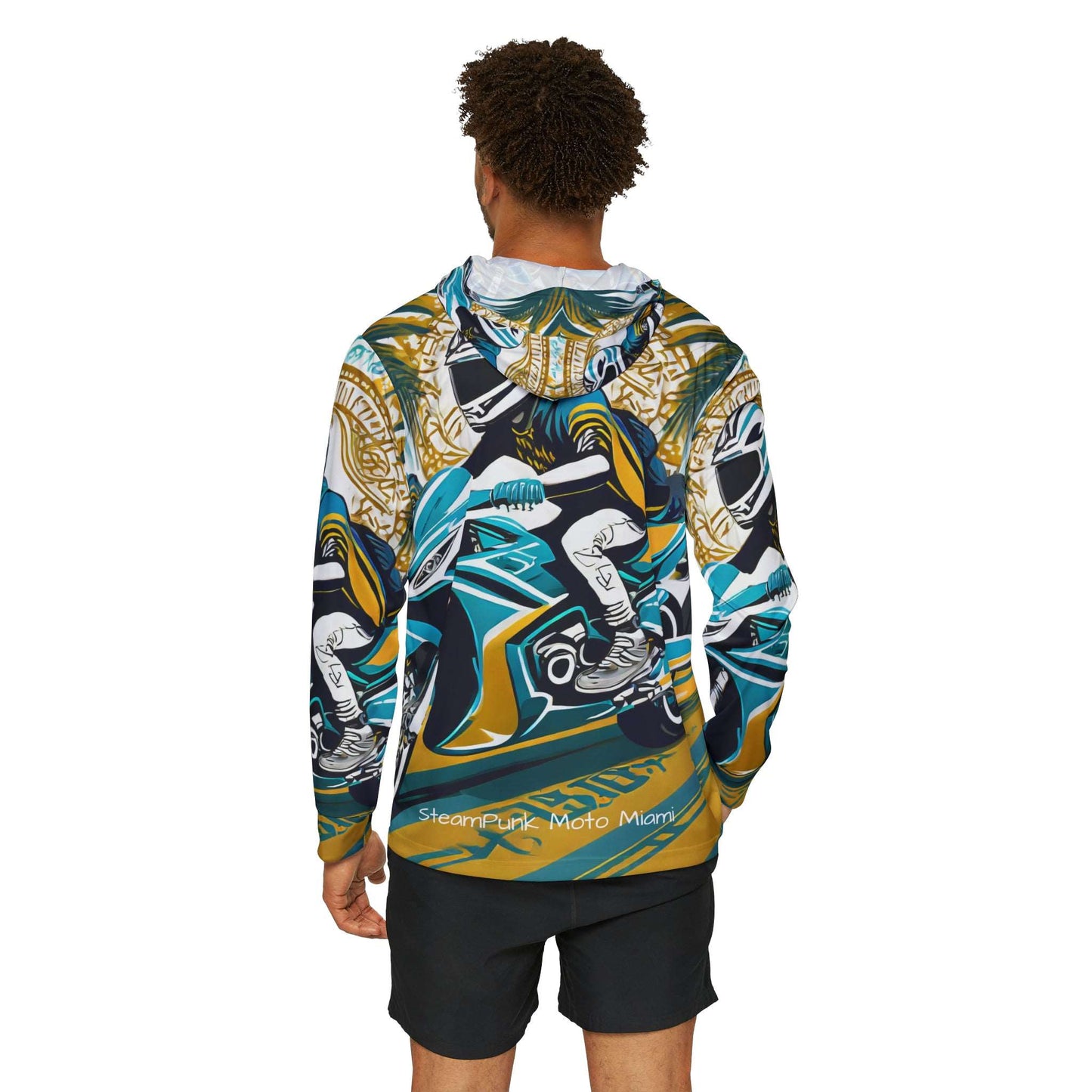 SteamPunk Moto Miami Adult Unisex Sports Warmup Hoodie (AOP) Sunshirt