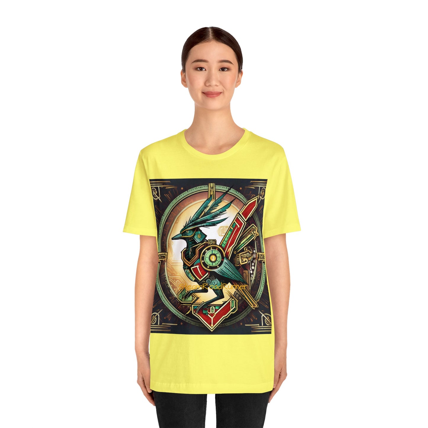 Unisex Adult Jersey Short Sleeve Tee Steam Punk Avian Road Runner t-shirt