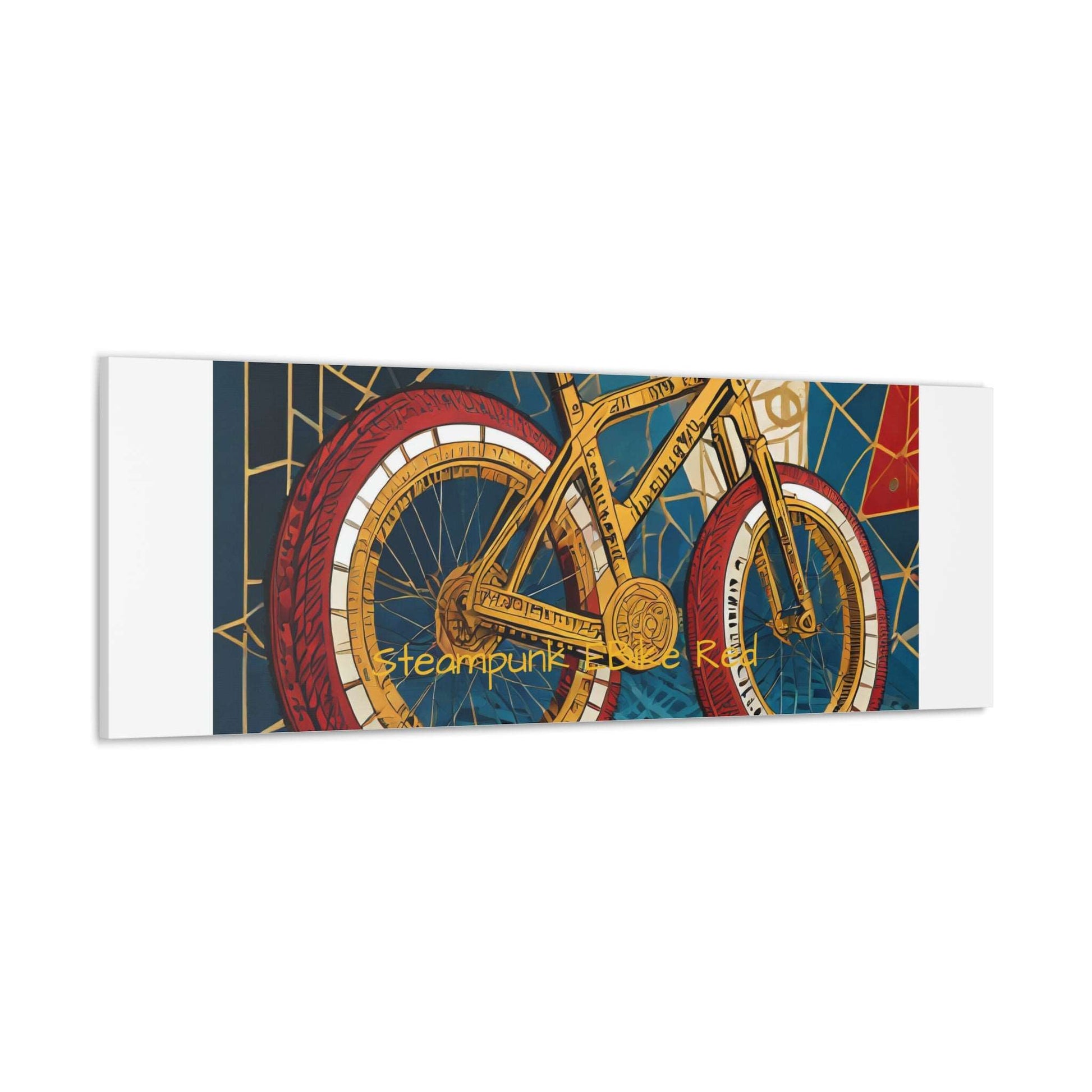 Steampunk EBike Red Gematria Canvas Gallery Wraps by Jacquie B