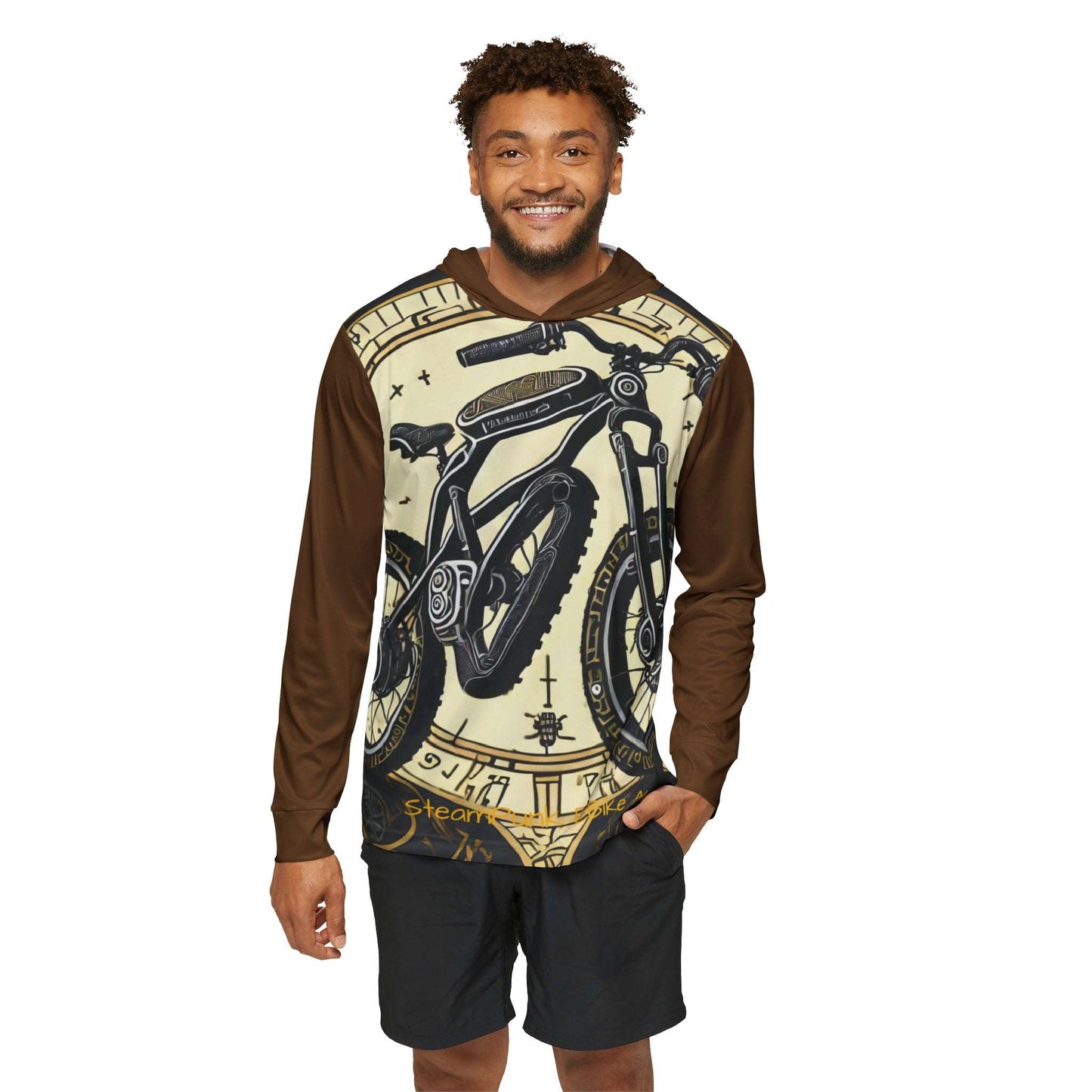 Men's Sports Warmup Hoodie SteamPunk EBike AI