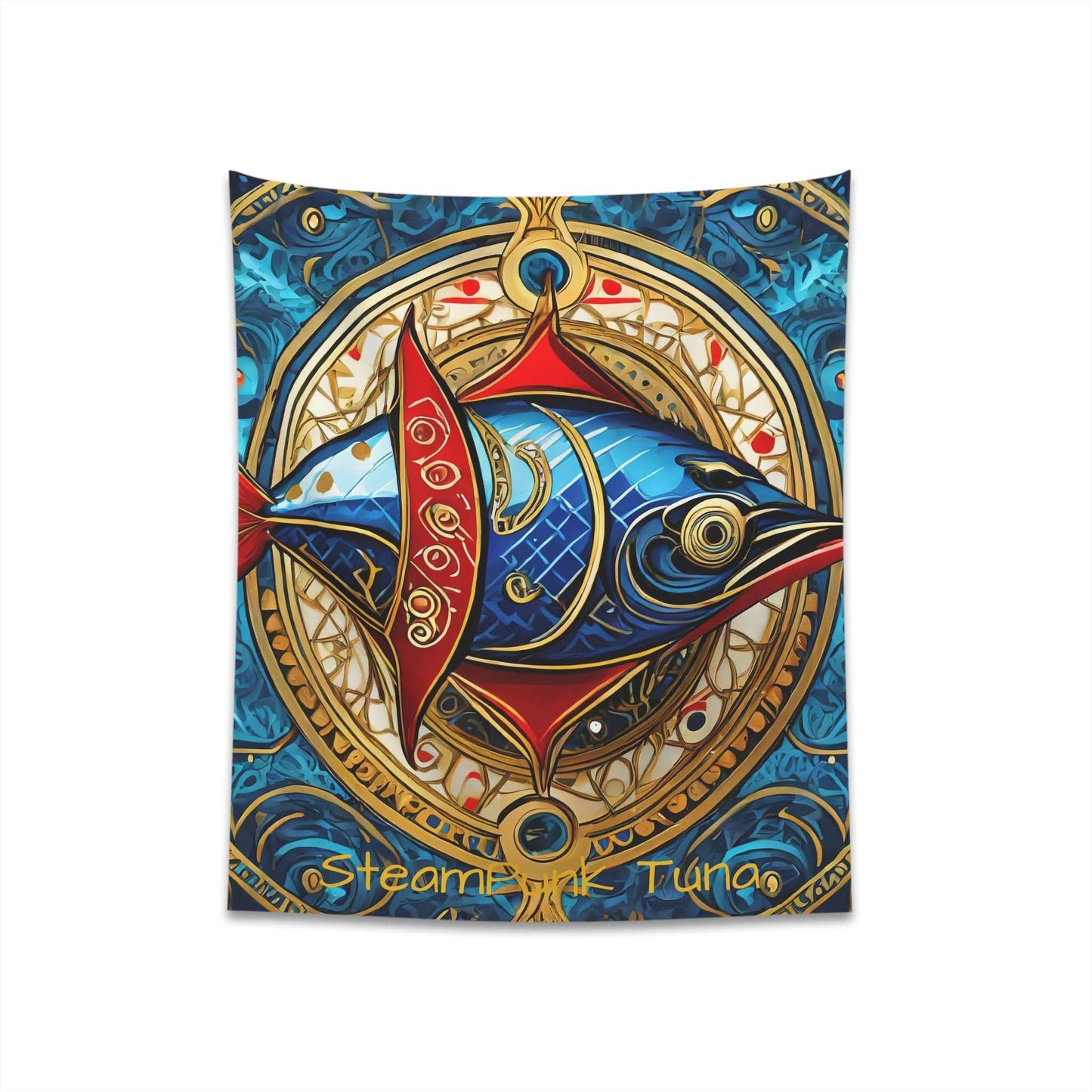 Printed Wall Tapestry SteamPunk Tuna