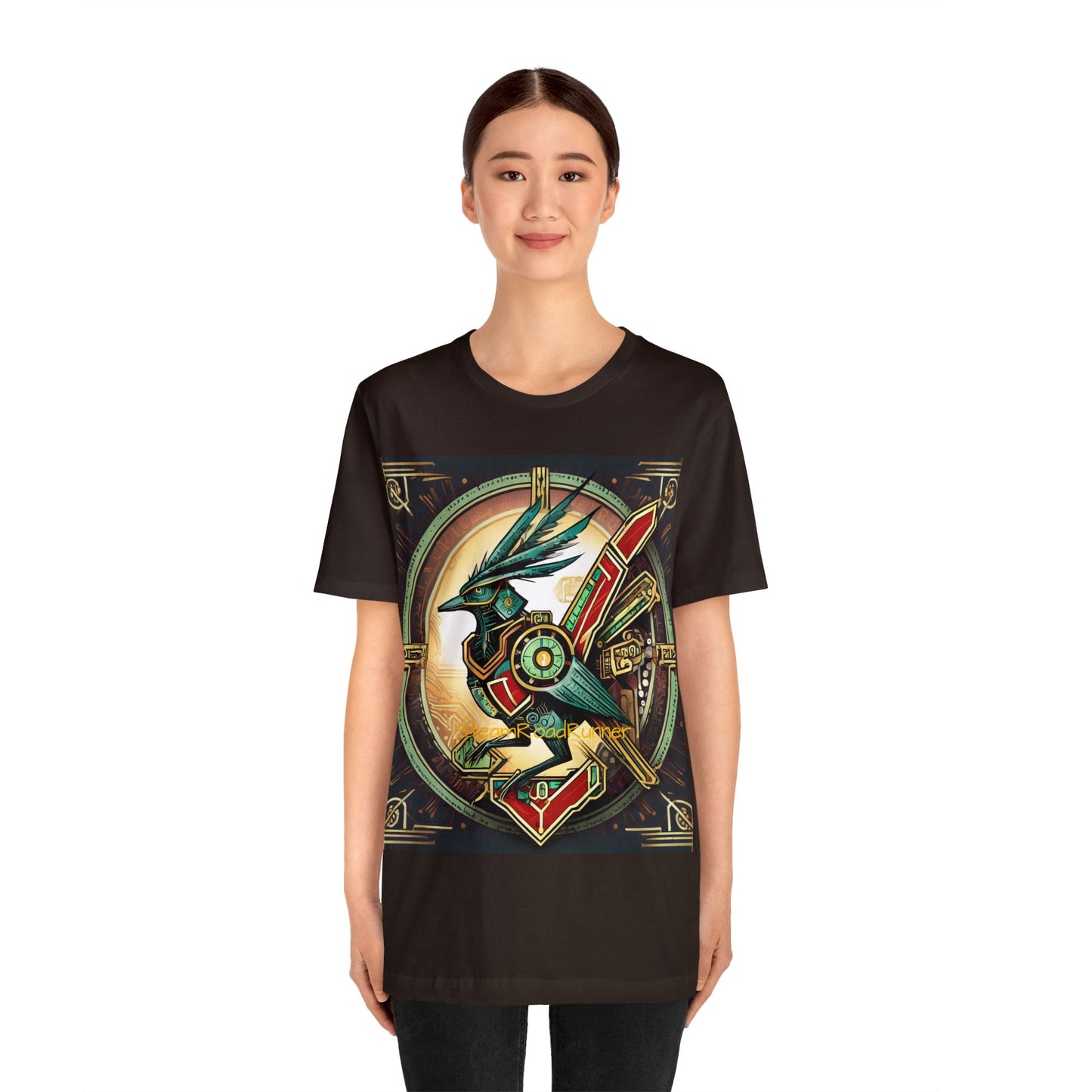 Unisex Adult Jersey Short Sleeve Tee Steam Punk Avian Road Runner t-shirt