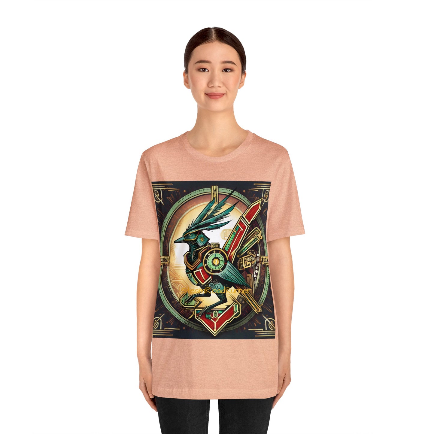 Unisex Adult Jersey Short Sleeve Tee Steam Punk Avian Road Runner t-shirt