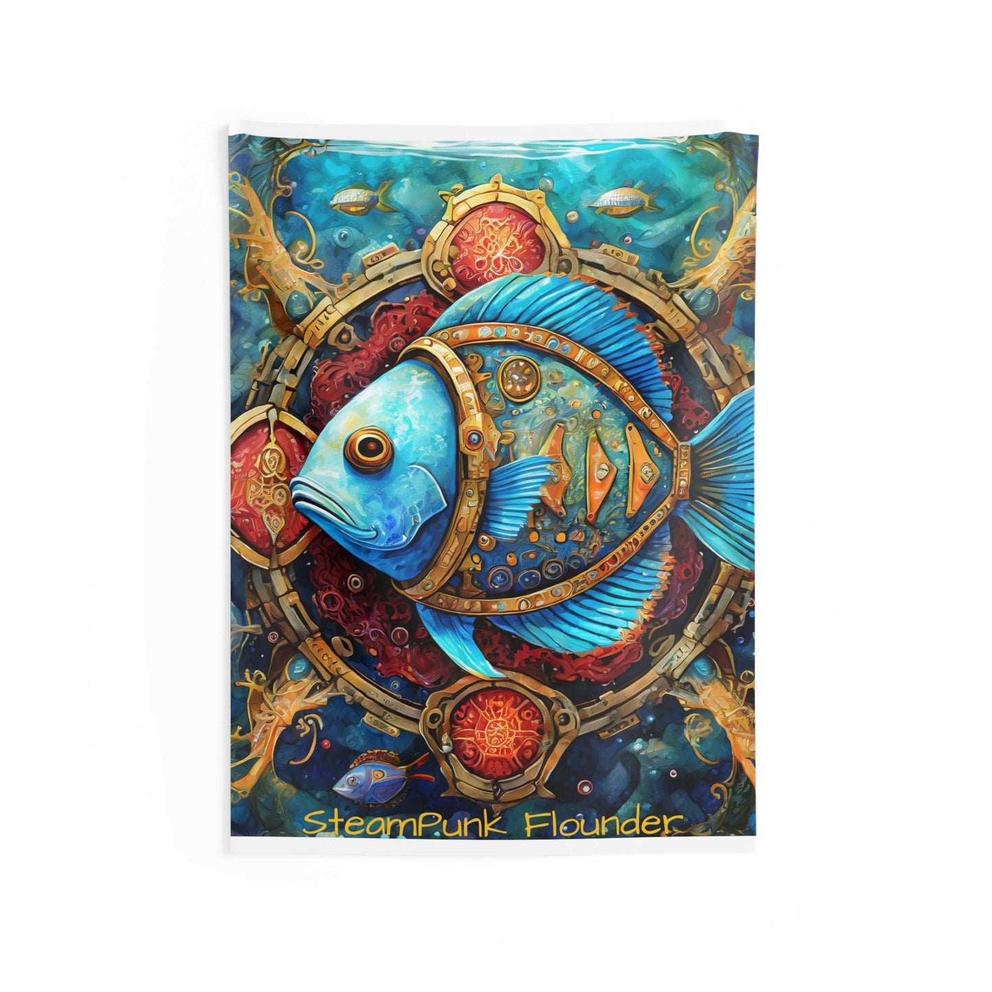 Indoor Wall Tapestries SteamPunk Flounder