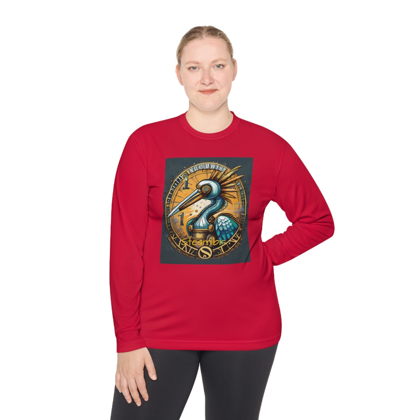 Unisex Adult Lightweight Long Sleeve Tee Steampunk Gematria Ibis Avian Vintage collection