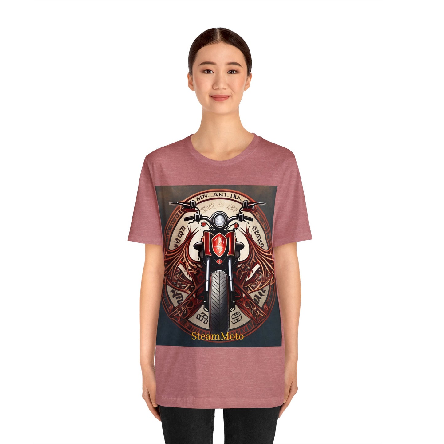 Unisex adult Jersey Short Sleeve Tee Breaking Free Steampunk Spiritual Meaning of Motorcycles tshirt