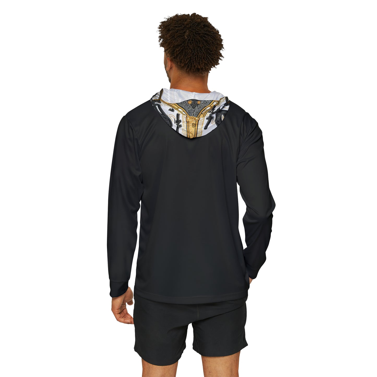 Men's Sports Warmup Hoodie Steampunk EBike Yellow