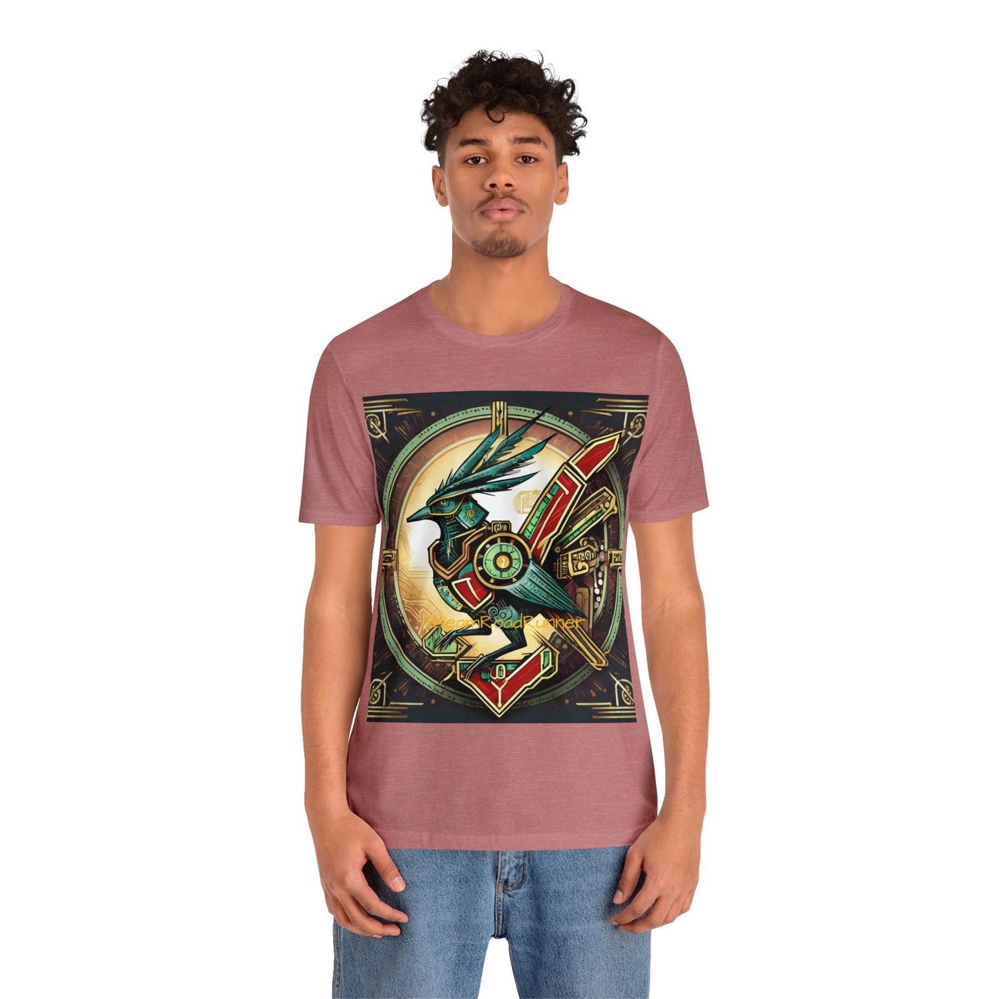 Unisex Adult Jersey Short Sleeve Tee Steam Punk Avian Road Runner t-shirt