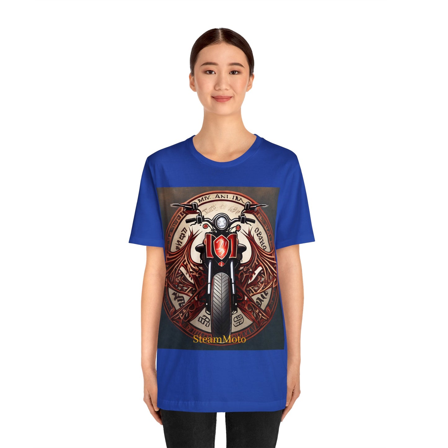 Unisex adult Jersey Short Sleeve Tee Breaking Free Steampunk Spiritual Meaning of Motorcycles tshirt