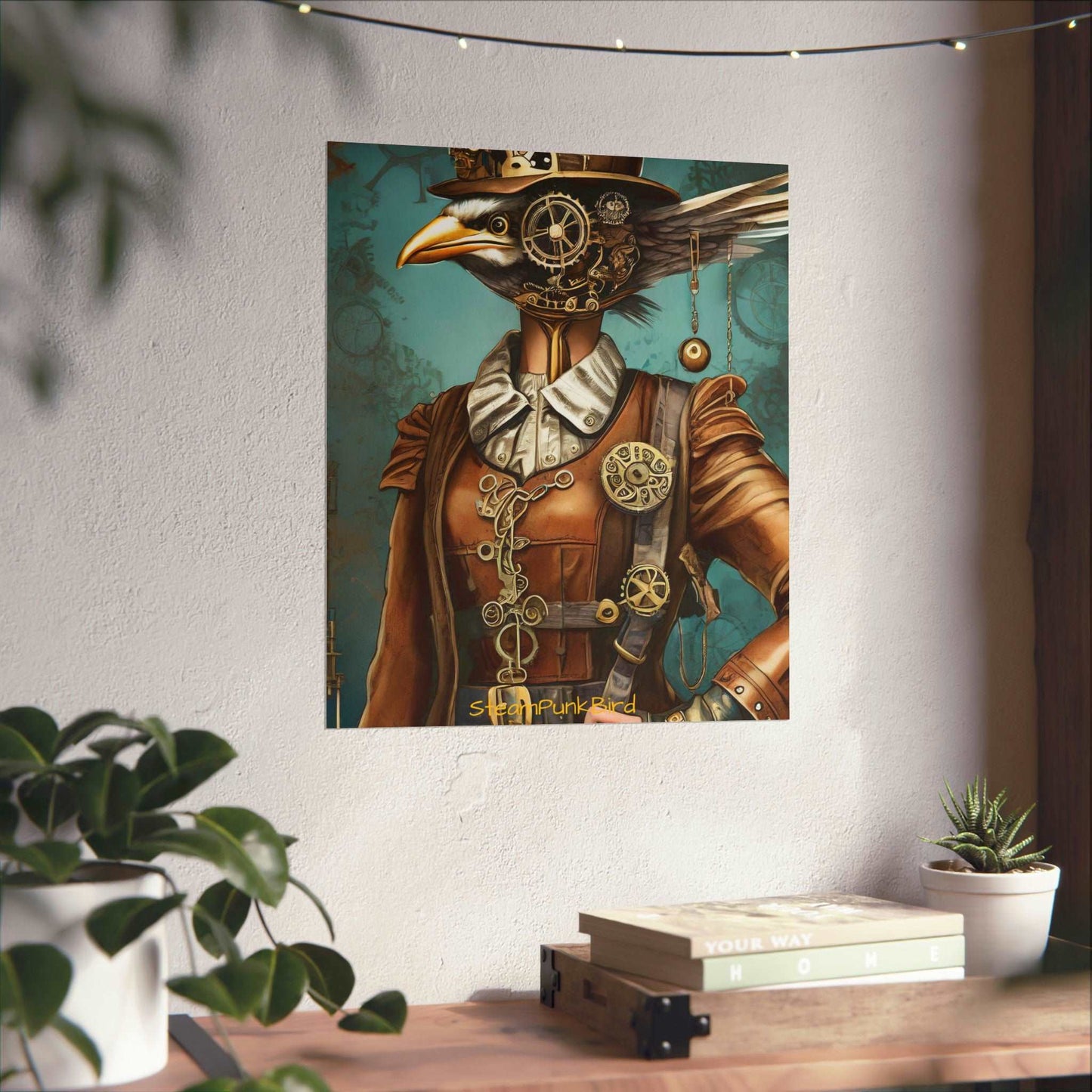 Matte Vertical Posters SteamPunk Bird Women's