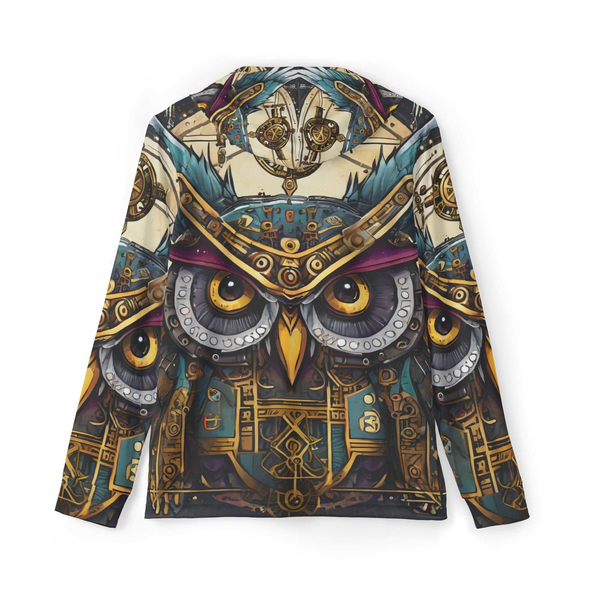 Men's Adult Sports Warmup Hoodie Steampunk Owl, Numerology, and Gematria Inspired