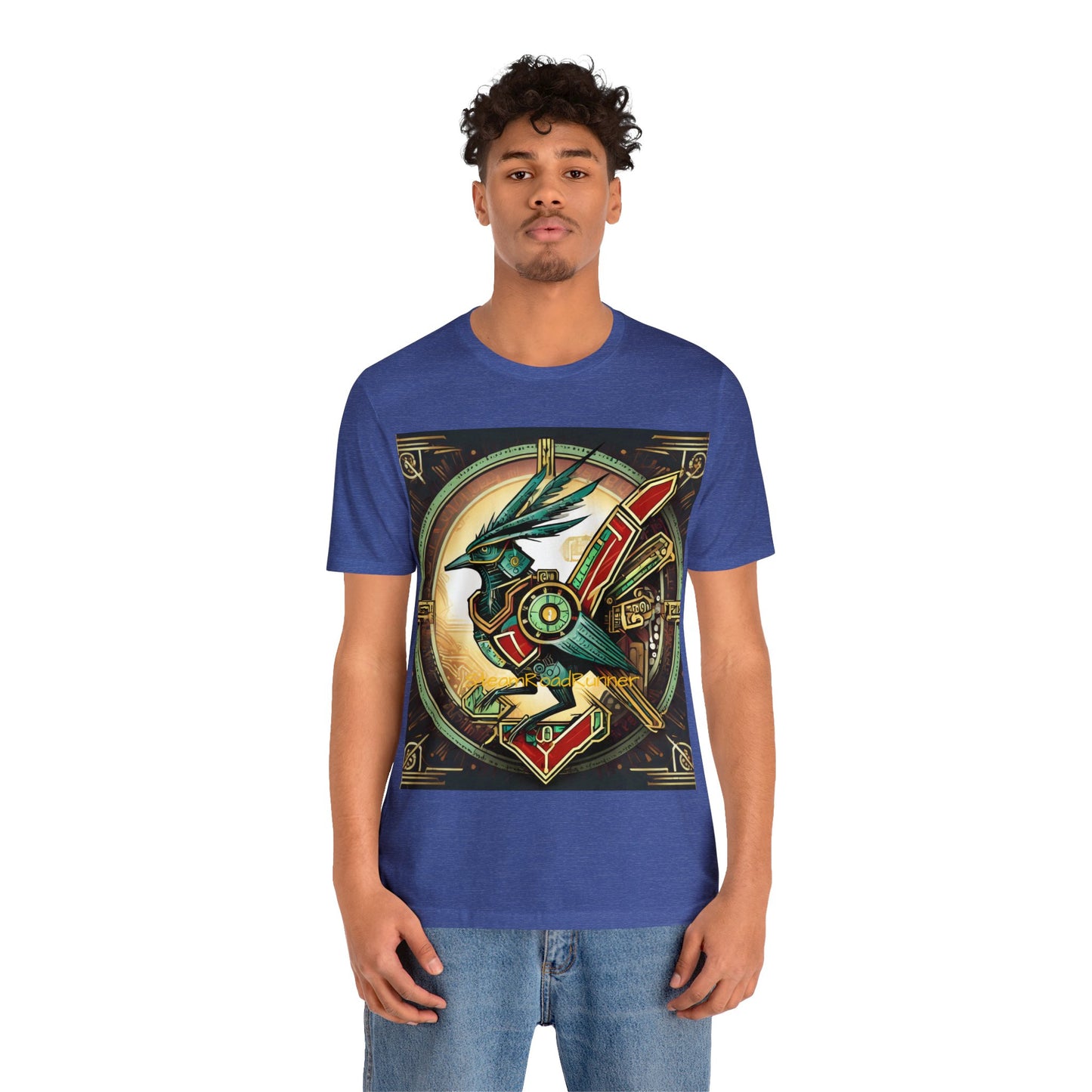 Unisex Adult Jersey Short Sleeve Tee Steam Punk Avian Road Runner t-shirt