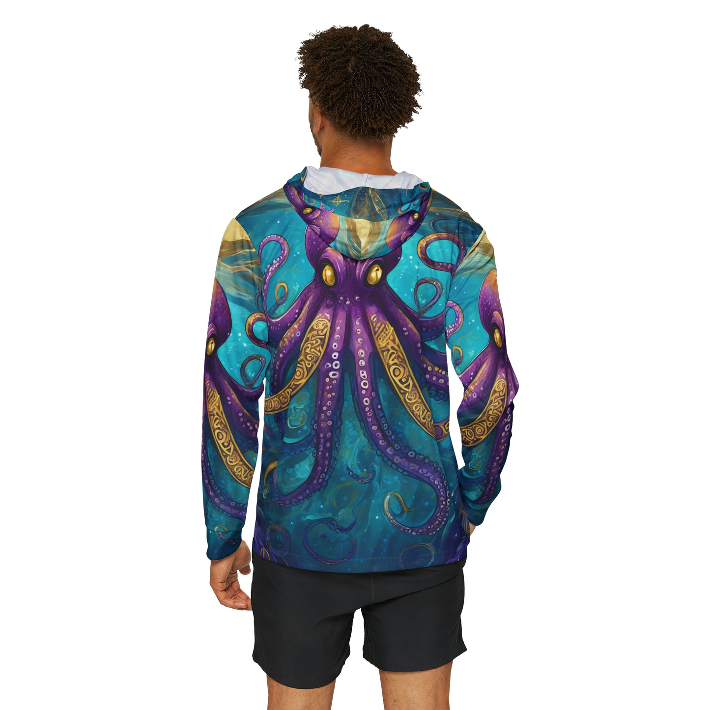 Unisex Adult Sports Warmup Hoodie (AOP) Steampunk Octopus Gematria