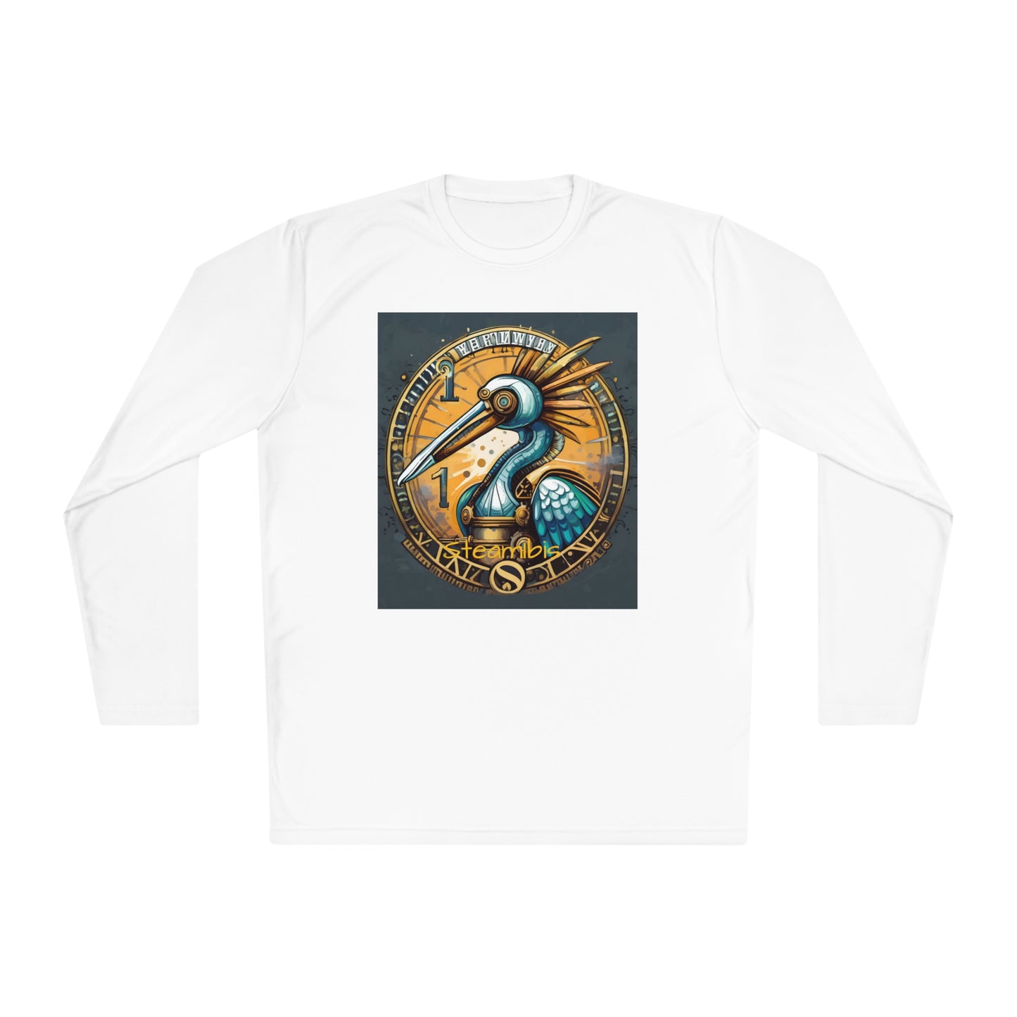 Unisex Adult Lightweight Long Sleeve Tee Steampunk Gematria Ibis Avian Vintage collection