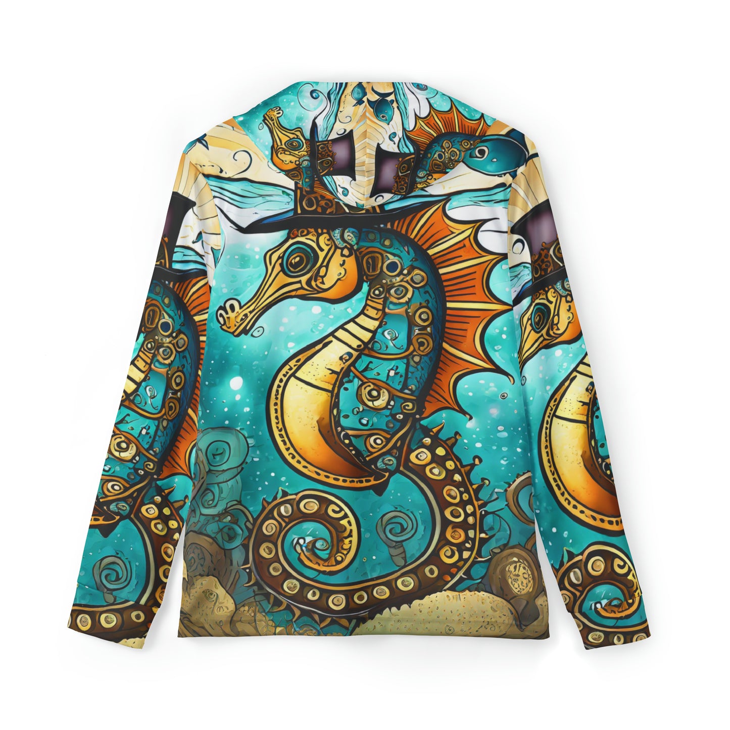 Unisex Adult  Sports Warmup Hoodie Steampunk Seahorse Gematria