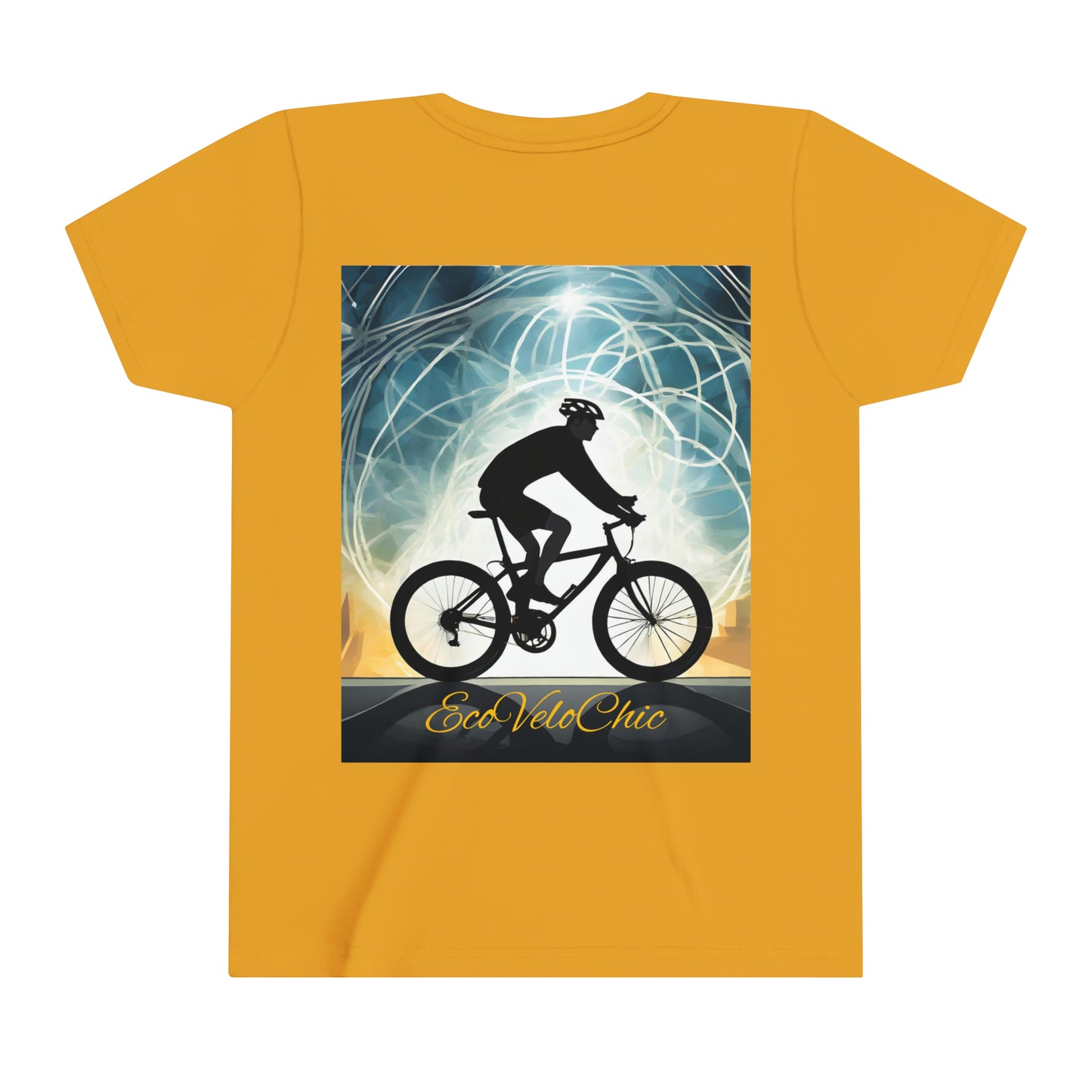 Youth Short Sleeve Tee Eco Velo Chic Electric Bicycle Ebike E bike Kids 5-8 yr. Unisex Collection