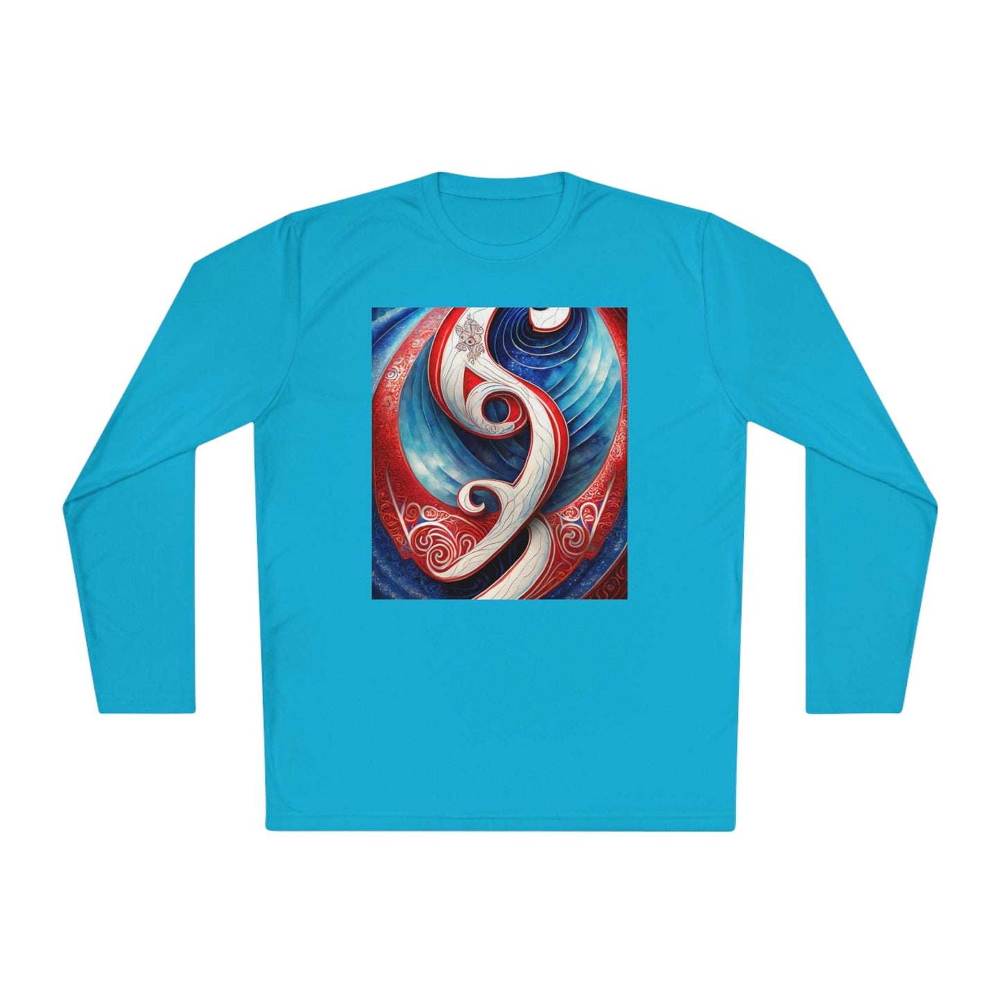 Gender-Neutral Fish Gematria PR Blue Long Sleeve Tee