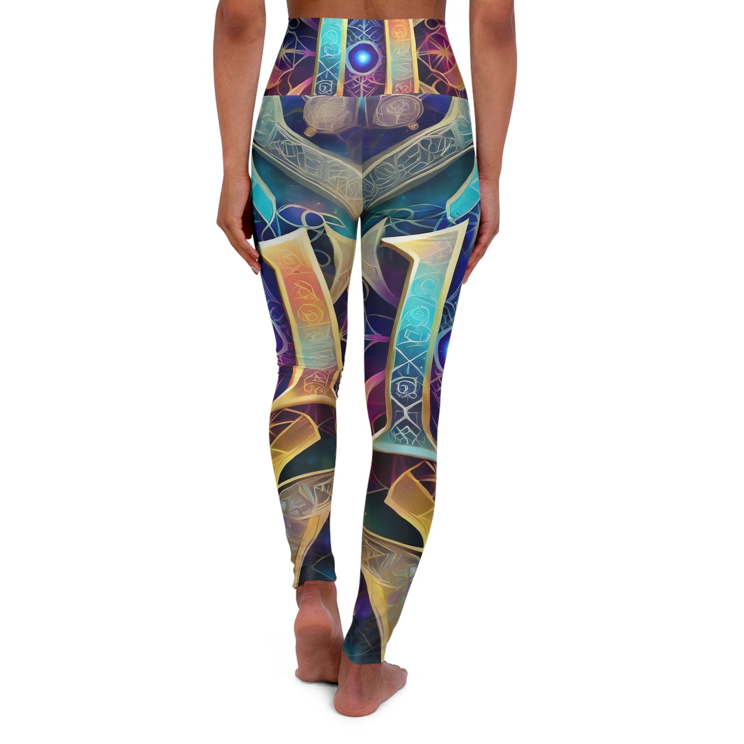 High Waisted Unisex Yoga Leggings (AOP) "Elevation Mystique Leggings."