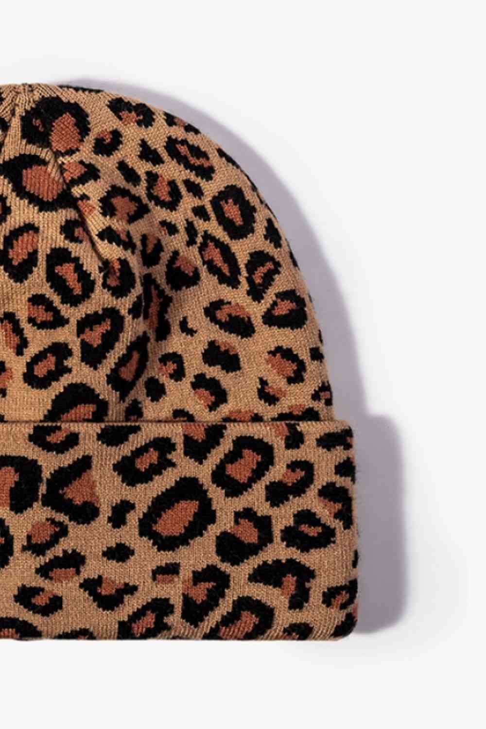 Women's Leopard Pattern Cuffed Beanie hat